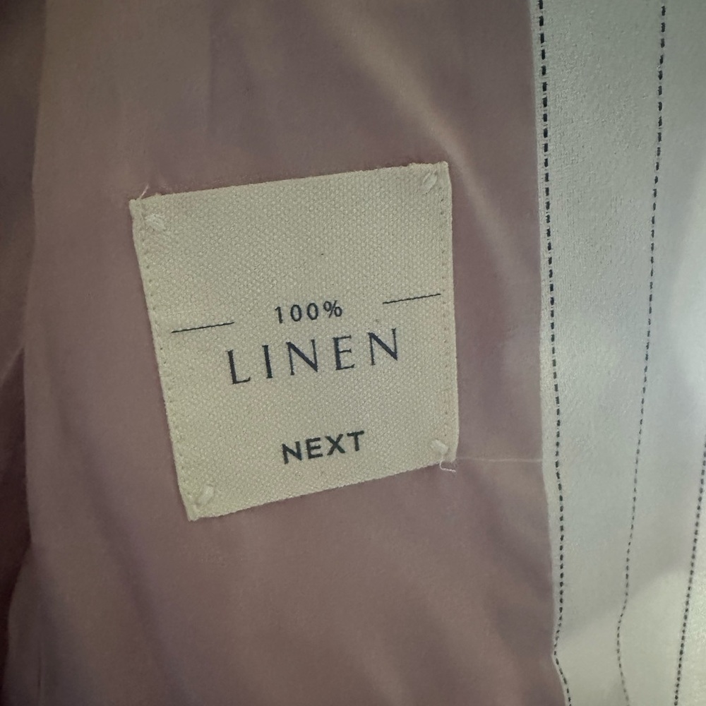 Black/white striped Linen Blend Blazer NWOT - Picture 17 of 17
